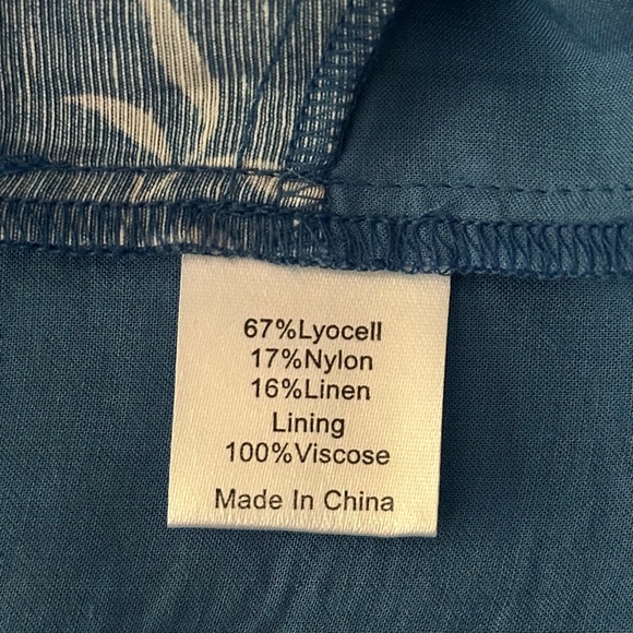 Tuckernuck Limoges Blue Floral Royal Shirt Dress Women’s Size XXL NWT - Picture 11 of 13